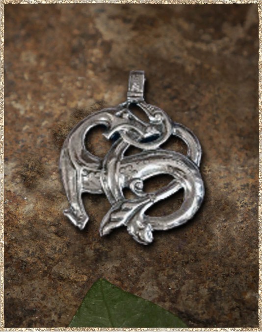 Amulett Drachen (echt Silber)
